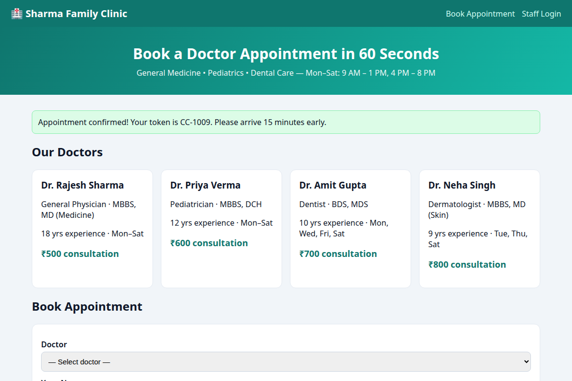 Appointment confirmation with token